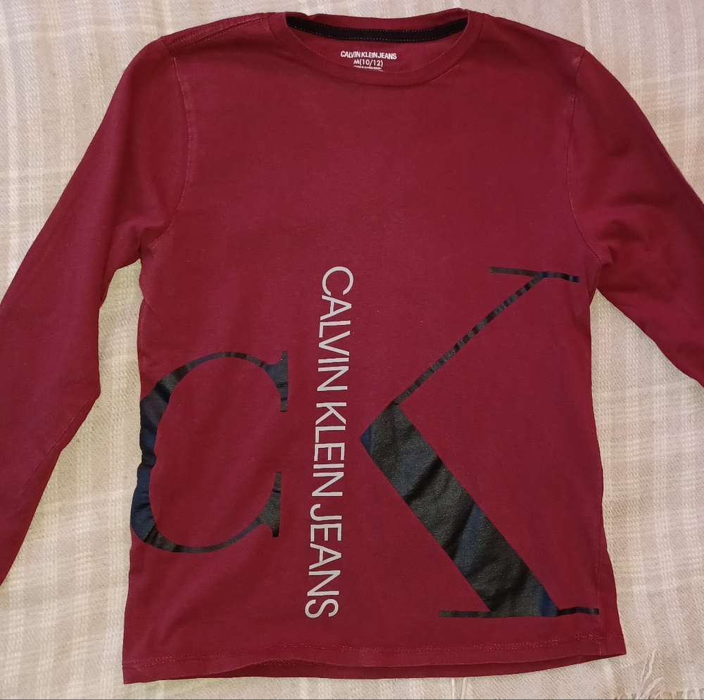 CALVIN KLEIN BOYSLONG SLEEVE SHIRT 10/12.